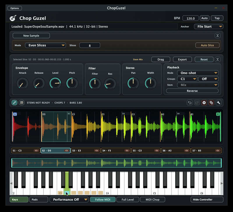 Screenshot of the Chop Güzel plugin
